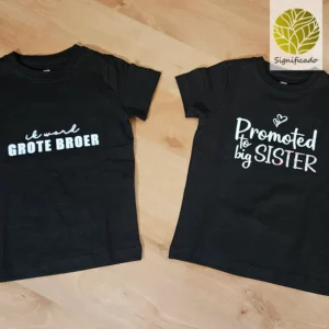 Significado - gepersonaliseerd drukwerk kleine oplage tshirts bekendmaking zwangerschap